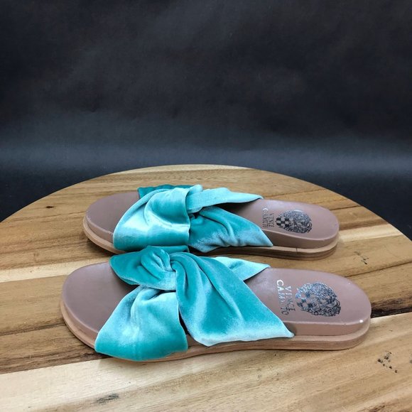 Vince Camuto Blue Twist Platform Slides Slip On Sandals Womens Size 7 B - Picture 3 of 8